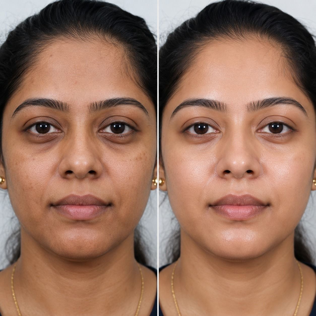 Skin before using Grace Face Serum