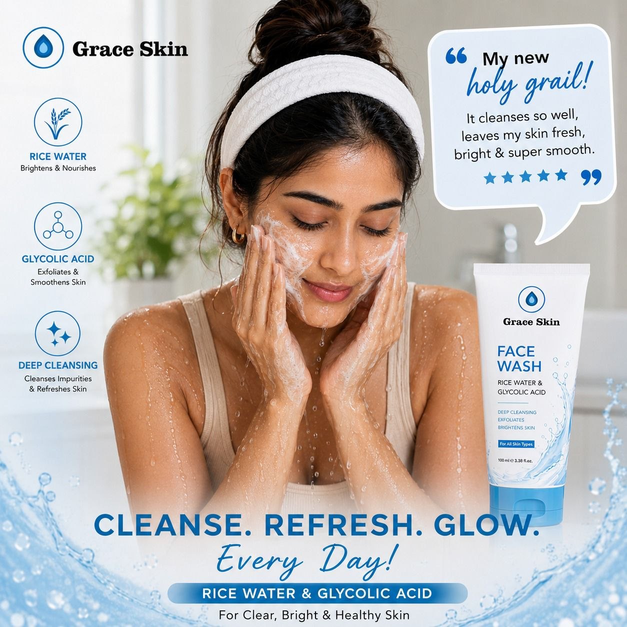 Acne Control Kit — Glow Acne Serum and Cleansing Face Wash