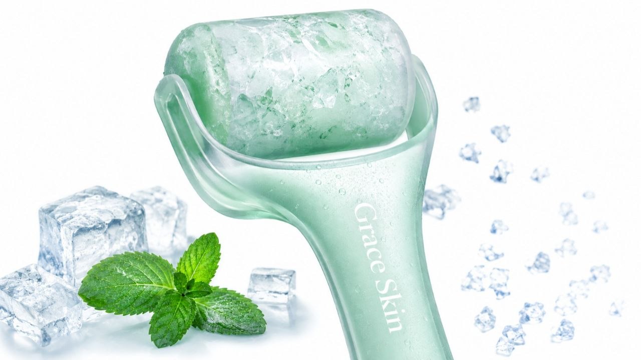 Grace Ice Roller — cooling face roller on display